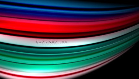 Abstract wave lines fluid color stripesのイラスト素材