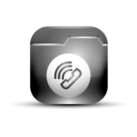 Phone button, call support idea icon illustrationのイラスト素材