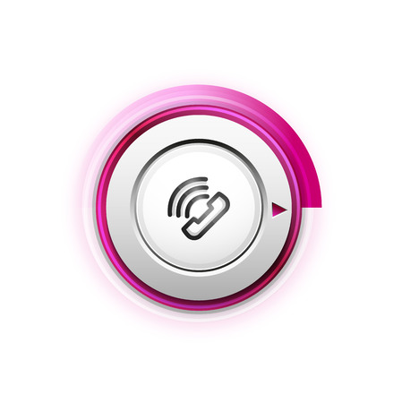 Phone button, call support idea illustrationのイラスト素材