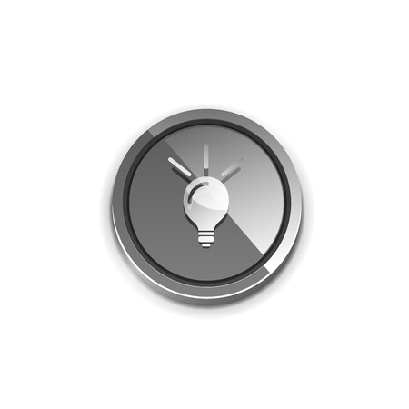 Light bulb, new idea concept web buttonのイラスト素材