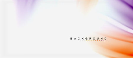 Blurred fluid colors background, abstract waves lines, mixing colours with light effects on light backdrop. Vector artistic illustration for presentation, app wallpaper, banner or postersのイラスト素材