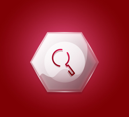 Search magnifyier web button, magnify icon. Modern magnifying glass sign, web site design or mobile appのイラスト素材