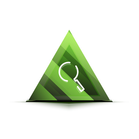 Search magnifier web button, magnify icon. Modern magnifying glass sign, web site design or mobile appのイラスト素材