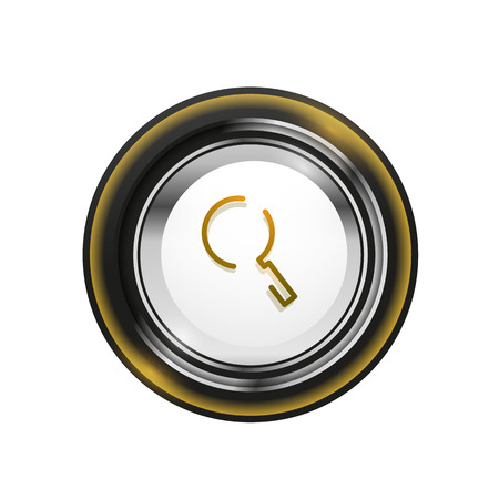 Search magnifier web button, magnify icon. Modern magnifying glass sign, web site design or mobile appのイラスト素材
