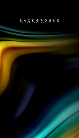 Fluid mixing colors, vector wave abstract backgroundのイラスト素材