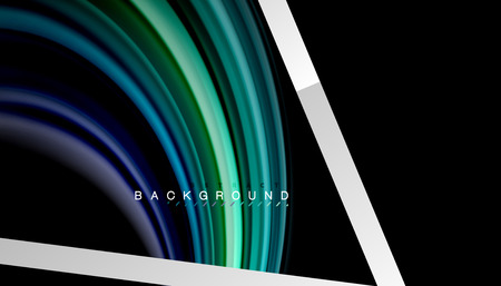 Liquid fluid colors holographic design with metallic style line shapeのイラスト素材