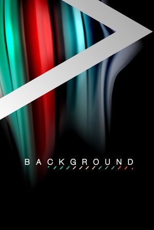 Liquid fluid colors holographic design with metallic style line shapeのイラスト素材