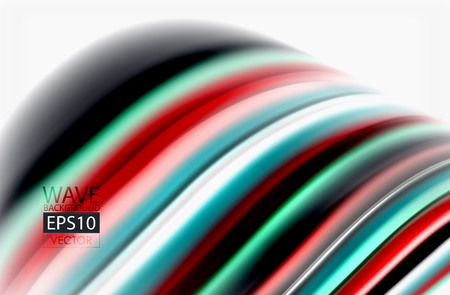 Rainbow color waves, vector blurred abstract backgroundのイラスト素材