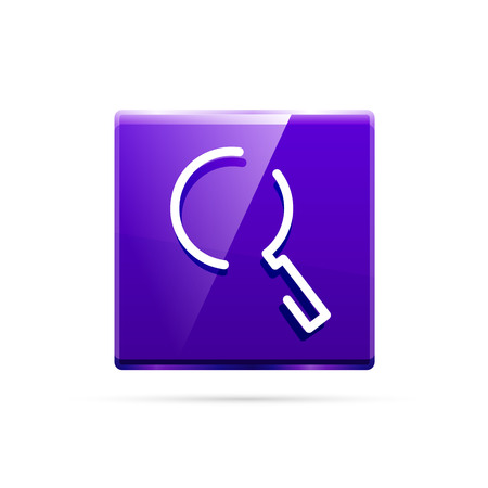Search magnifier web button, magnify icon. Modern magnifying glass sign, web site design or mobile appのイラスト素材
