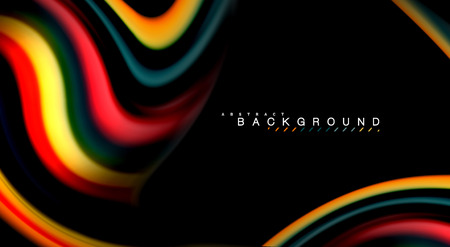 Blur color wave lines abstract background. Vector illustration for app wallpaper, business presentation or web bannerのイラスト素材