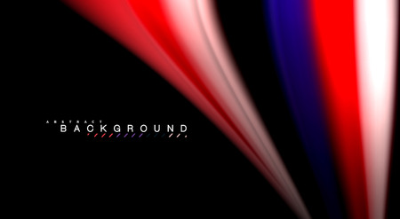 Abstract wave lines fluid rainbow style color stripes on black background. Vector artistic illustration for presentation, app wallpaper, banner or posterのイラスト素材