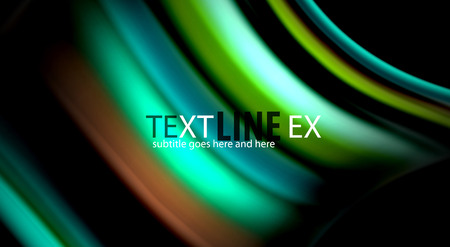 Abstract wave lines fluid rainbow style color stripes on black background. Artistic illustration for presentation, app wallpaper, banner or posterのイラスト素材