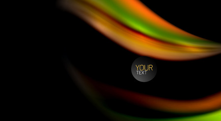 Abstract wave lines fluid rainbow style color stripes on black background. Artistic illustration for presentation, app wallpaper, banner or posterのイラスト素材