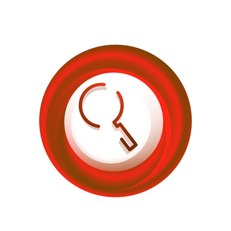 Search magnifier web button, magnify icon. Modern magnifying glass sign, web site design or mobile appのイラスト素材