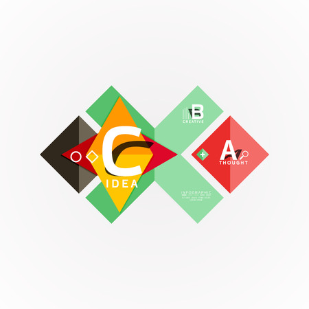 Vector infographic options banner, paper style designのイラスト素材