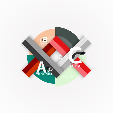 Vector infographic options banner, paper style designのイラスト素材