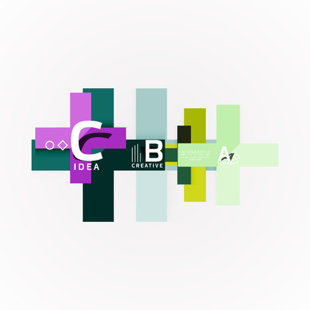 Vector infographic options banner, paper style designのイラスト素材