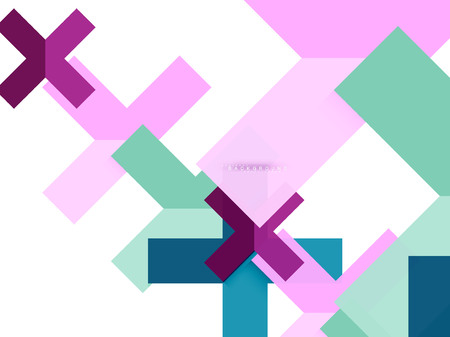 Multicolored abstract geometric shapes, geometry background for web bannerのイラスト素材