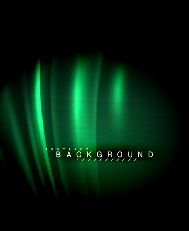 Neon glowing techno lines, hi-tech futuristic abstract background template with square shapesのイラスト素材