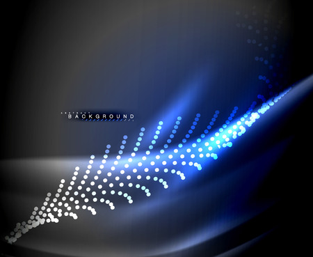 Neon glowing techno lines, hi-tech futuristic abstract background template with square shapesのイラスト素材