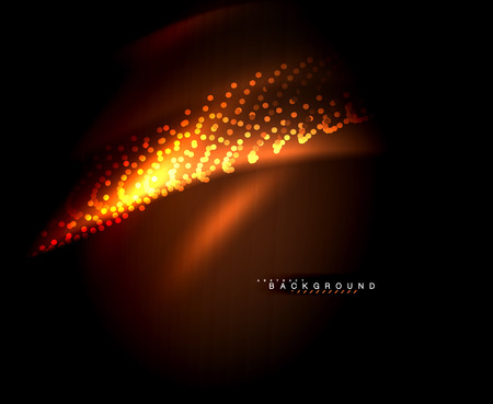 Neon glowing techno lines, hi-tech futuristic abstract background template with square shapesのイラスト素材