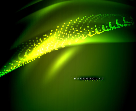 Neon glowing techno lines, hi-tech futuristic abstract background template with square shapes. Vector illustrationのイラスト素材