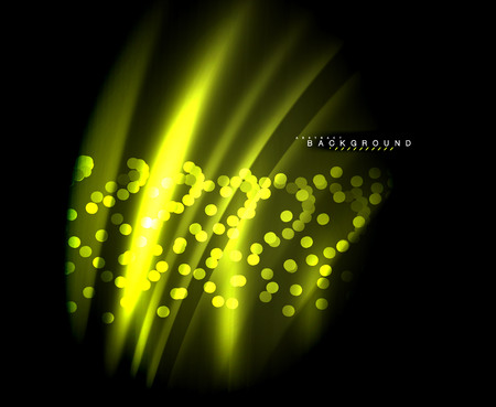 Neon glowing techno lines, hi-tech futuristic abstract background template with square shapes. Vector illustrationのイラスト素材