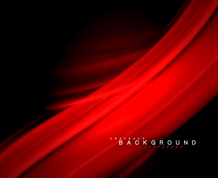 Neon glowing wave, magic energy and light motion background. Vector wallpaper template, illustrationのイラスト素材