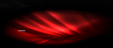 Neon glowing wave, magic energy and light motion background. Vector wallpaper template, hi-tech future conceptのイラスト素材