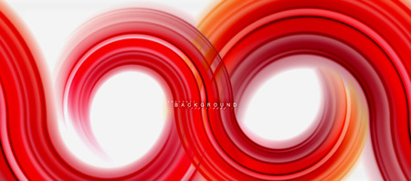 Rainbow fluid color line abstract background - swirl and circles, twisted liquid colours design, colorful marble or plastic wavy texture backdrop, multicolored template for business or technology presentation or web brochure cover layout, wallpaper. Vector illustrationのイラスト素材