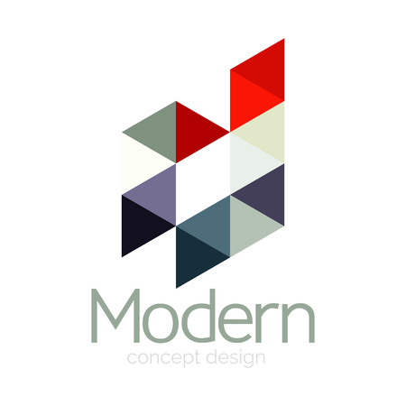 Triangle shape design abstract business icon design. Company branding emblem idea. Vector illustrationのイラスト素材