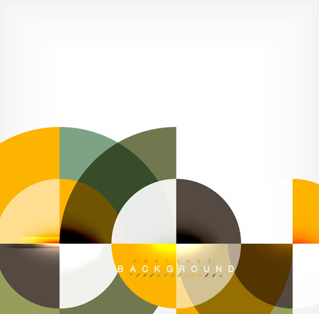 Minimal circle abstract background design, multicolored template for business or technology presentation or web brochure cover layout, wallpaper. Vector illustrationのイラスト素材