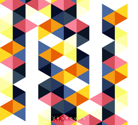 Multicolored triangles abstract background, mosaic tiles concept, vector illustration