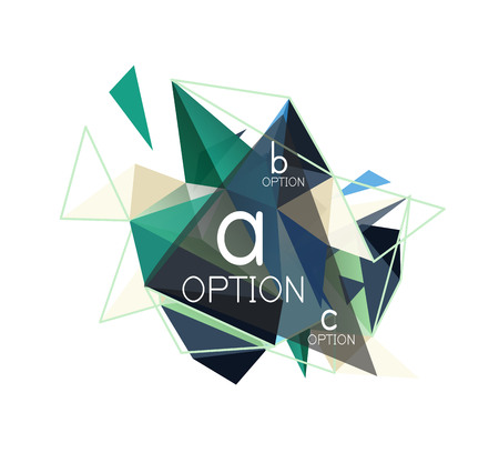Vector triangle abstract background with wire triangular elements, low poly concept, minimal modern illustrationのイラスト素材