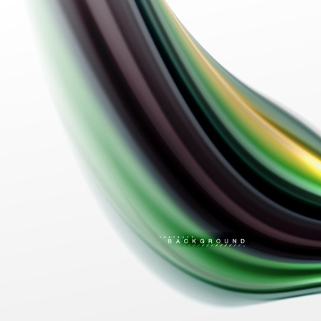 Fluid liquid mixing colors concept on light grey background, curve flow, trendy abstract layout template for business or technology presentation or web brochure cover, wallpaper. Vector illustrationのイラスト素材