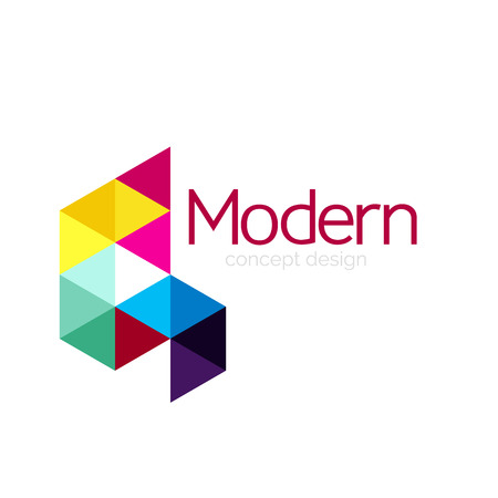 Triangle shape design abstract business logo icon design. Company logotype branding emblem ideaのイラスト素材