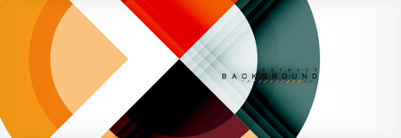 Vector circular geometric abstract background. Trendy illustrationの写真素材