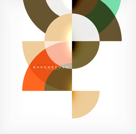 Minimal circle abstract background design, multicolored template for business or technology presentation or web brochure cover layout, wallpaperのイラスト素材