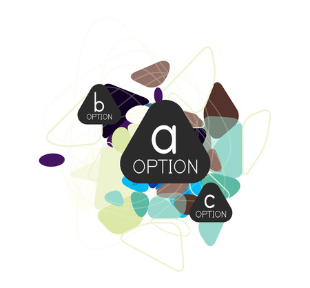 Triangle infographics design layout, trendy abstract background layout template for info business presentation, options app wallpaper banner, poster or wallpaper. Vector illustrationの写真素材