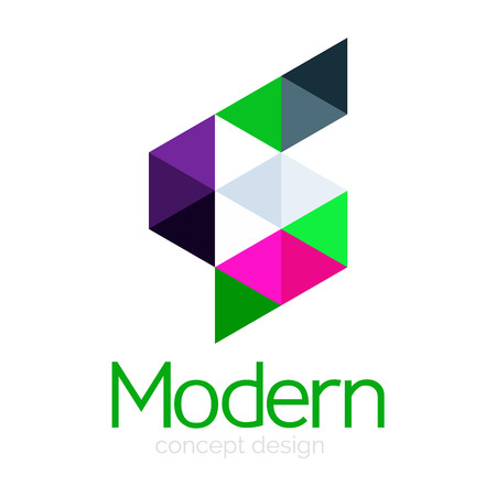Triangle shape design abstract business logo icon design. Company logotype branding emblem ideaのイラスト素材