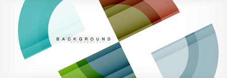 Vector circular geometric abstract background. Trendy illustrationのイラスト素材