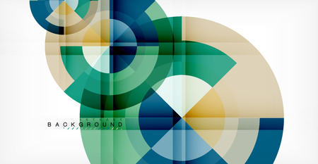 Vector circle abstract background, geometric templateのイラスト素材