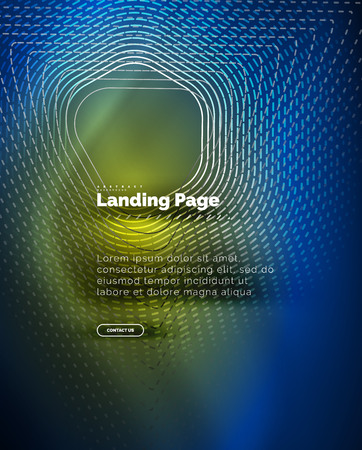 Neon glowing background for landing page. Vector illustrationのイラスト素材