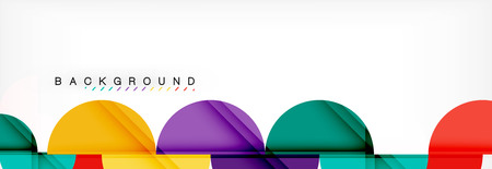 Modern geometrical abstract background - circles. Business or technology presentation design template, brochure or flyer pattern, or geometric web bannerのイラスト素材