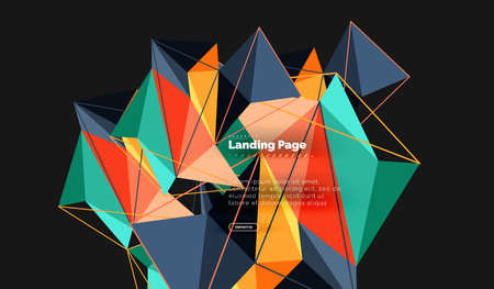 Polygonal geometric design, abstract shape made of triangles, trendy vector background