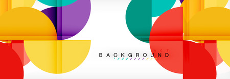 Modern geometrical abstract background - circles. Business or technology presentation design template, brochure or flyer pattern, or geometric vector web bannerのイラスト素材