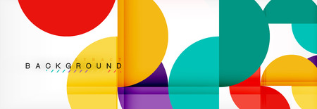Modern geometrical abstract background - circles. Business or technology presentation design template, brochure or flyer pattern, or geometric vector web bannerのイラスト素材