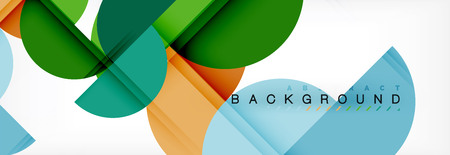 Circle modern geometrical abstract background, vector illustrationのイラスト素材