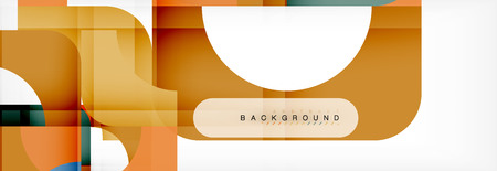 Geometric squares abstract banner. Vector illustration for business brochure or flyer, presentation...