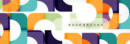 Color square shapes, geometric modern abstract backgroundの写真素材